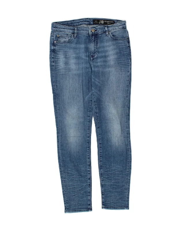 ARMANI EXCHANGE Womens Cropped Crop Super Skinny Jeans W29 L28 Blue Cotton Elegant Dark-Wash Bootcut Jeans