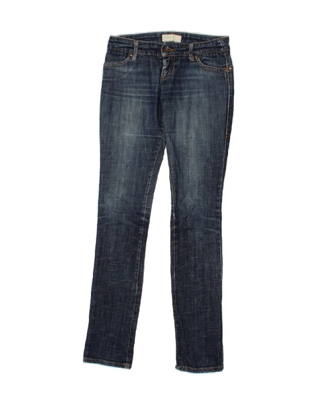 BENETTON Womens Skinny Jeans W28 L33  Blue Fashionable White Denim Jeans