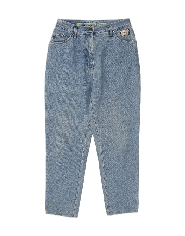 CAPPOPERA Womens Tapered Jeans W30 L30 Blue Cotton Fashionable Raw Hem Bootcut Jeans CAPPOPERA Womens Tapered Jeans W30 L30 Blue Cotton Fashionable Raw Hem Bootcut Jeans