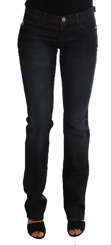 Costume National   Cotton Slim Fit Women's Jeans Chic Vintage-Inspired Denim Jeans