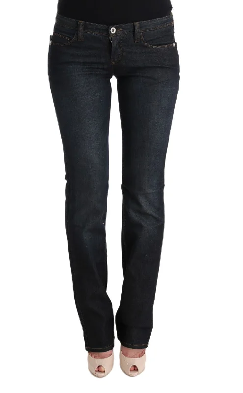 Costume National  Cotton Slim Fla Women's Jeans Elegant High-Waisted Flared Jeans