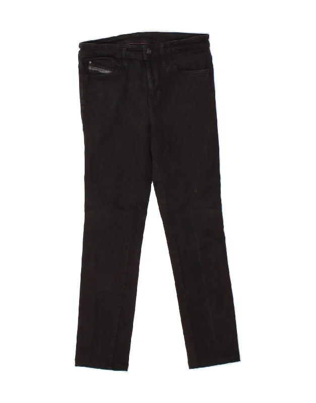 DIESEL Womens Cropped Jeans W28 L25  Black Cotton Comfortable Jogger Style Jeans