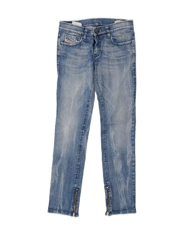 DIESEL Womens Zivy Slim Jeans W27 L28 Blue Cotton Stylish Cargo Style Jeans