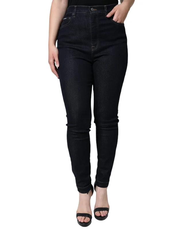 Dolce & Gabbana GRACE High Waist Skinny blue Women's Jeans Elegant Bootcut Fit Jeans Dolce & Gabbana GRACE High Waist Skinny blue Women's Jeans Elegant Bootcut Fit Jeans