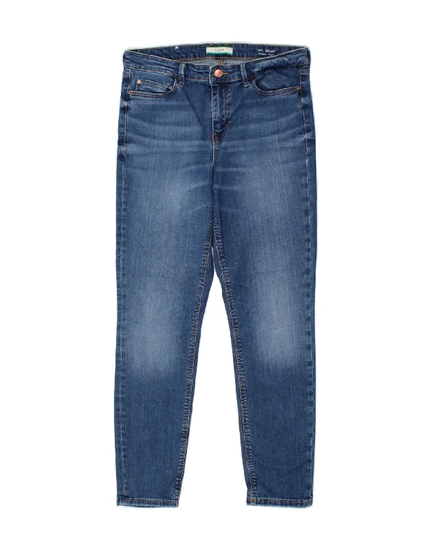 GUESS Womens High Rise Skinny Jeans W32 L27 Blue Cotton Comfortable Jogger Style Jeans