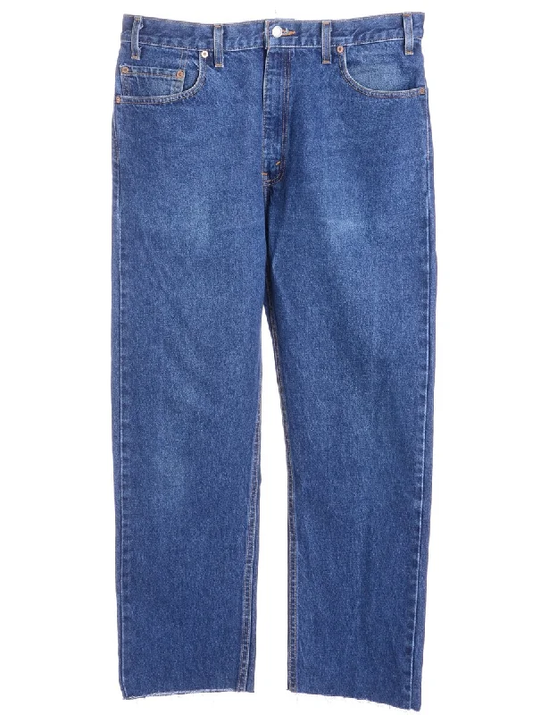 Label Straight Leg Cropped Jeans Comfortable Flare Leg Jeans