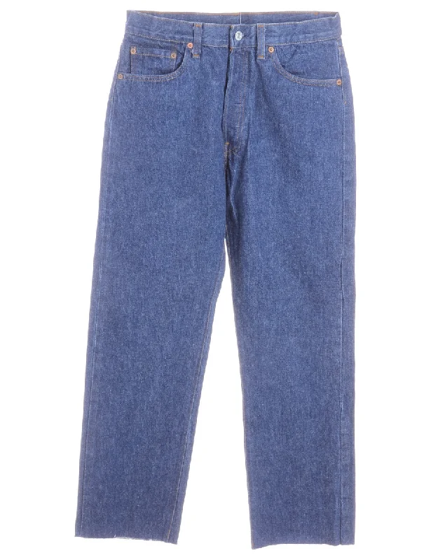 Label Straight Leg Men's Cropped Jeans Trendy Flared Leg Jeans