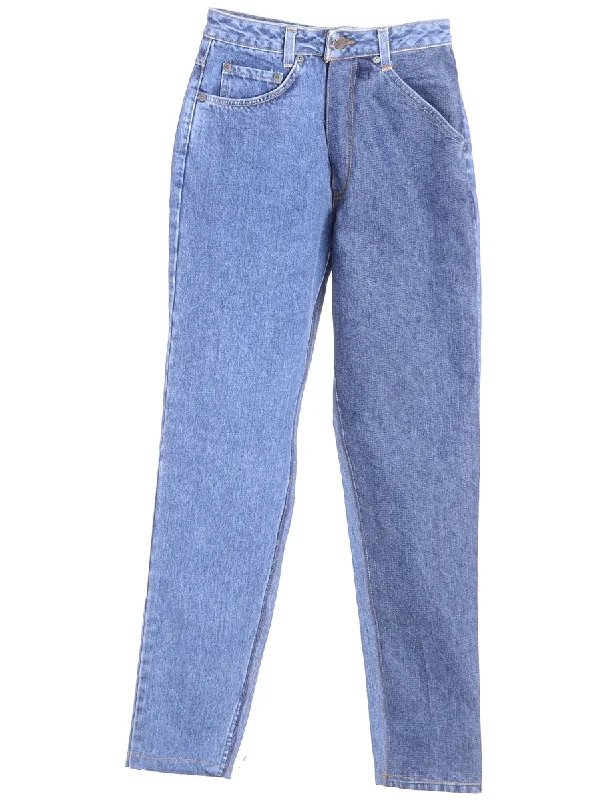 Label Tapered Colour Block Jeans Elegant Dark-Wash Bootcut Jeans