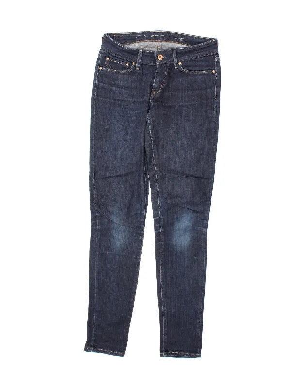 LEVI'S Womens Curve Mid Rise Skinny Jeans W24 L32 Navy Blue Cotton Comfortable Full-Length Denim Jeans LEVI'S Womens Curve Mid Rise Skinny Jeans W24 L32 Navy Blue Cotton Comfortable Full-Length Denim Jeans