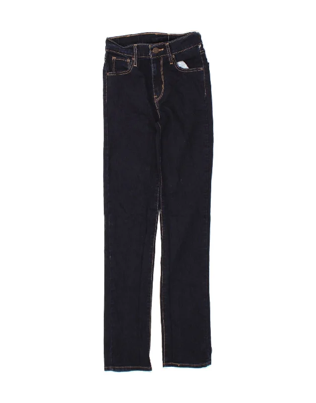 LEVI'S Womens Skinny Jeans W23 L30 Navy Blue Cotton Chic Faded Blue Jeans
