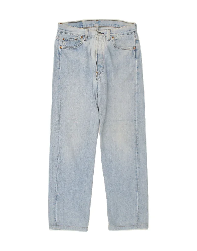 LEVI'S Womens Straight Jeans W31 L27 Blue Cotton Cozy Relaxed Fit Denim Jeans