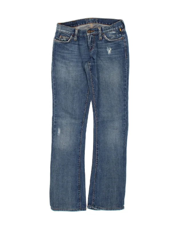 MELTIN' POT Womens Bootcut Jeans W25 L31 Blue Cotton Comfortable Ankle Jeans