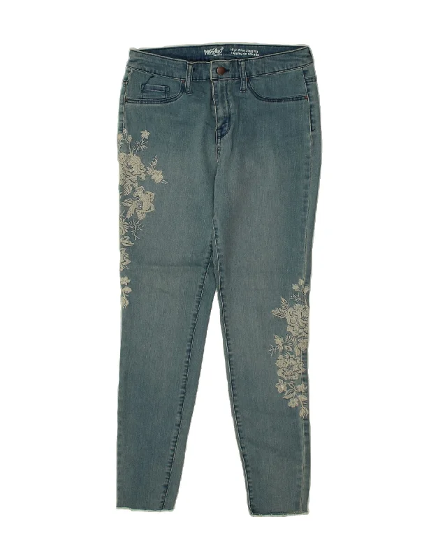 MOSSIMO Womens High Rise Jegging Jeans US 4 Small W27 L28 Blue Floral Elegant Wide-Leg Jeans MOSSIMO Womens High Rise Jegging Jeans US 4 Small W27 L28 Blue Floral Elegant Wide-Leg Jeans