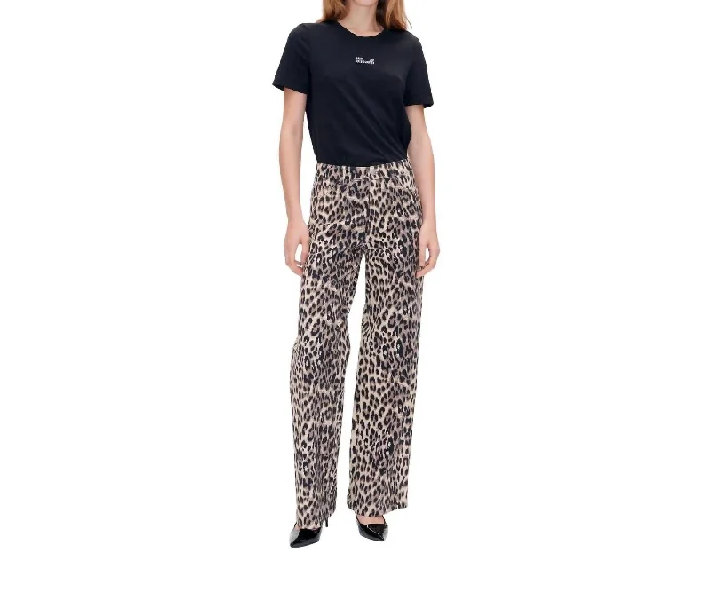 Nicette Jean In Brown Baum Leopard Elegant Skinny Leg Jeans