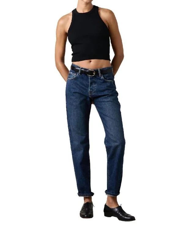 Owen Slouchy Straight Jean In Breakwater Fashionable Distressed Jeans
