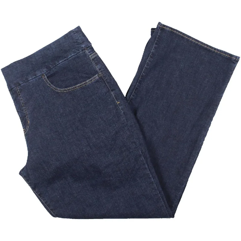 Plus Paley Womens Denim Mid-Rise Bootcut Jeans Elegant Skinny Leg Jeans