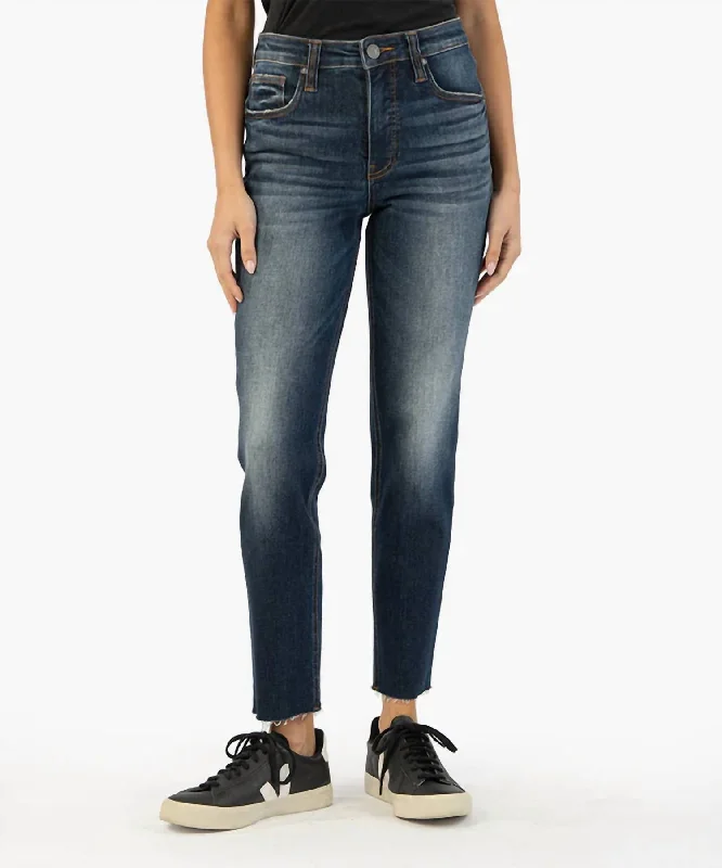 Rachael High Rise Fab Ab Mom Jean In Management Wash Trendy Vintage Denim Jeans