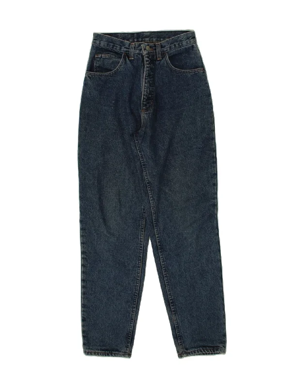 RIFLE Womens Tapered Jeans W29 L30  Blue Polyester Casual High-Waisted Bootcut Jeans
