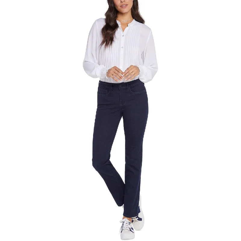 Sheri Womens Denim Slim Leg Slim Jeans Elegant Wide-Leg Jeans