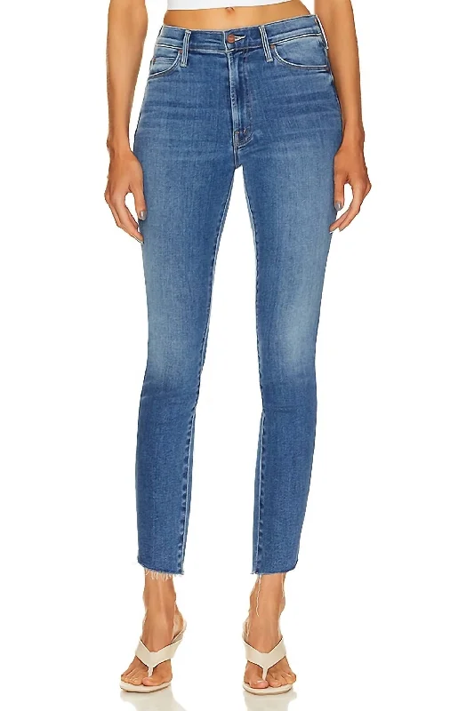 Stunner Zip Ankle Step Fray Jean In Happy Pill Stylish Plus Size Denim Jeans