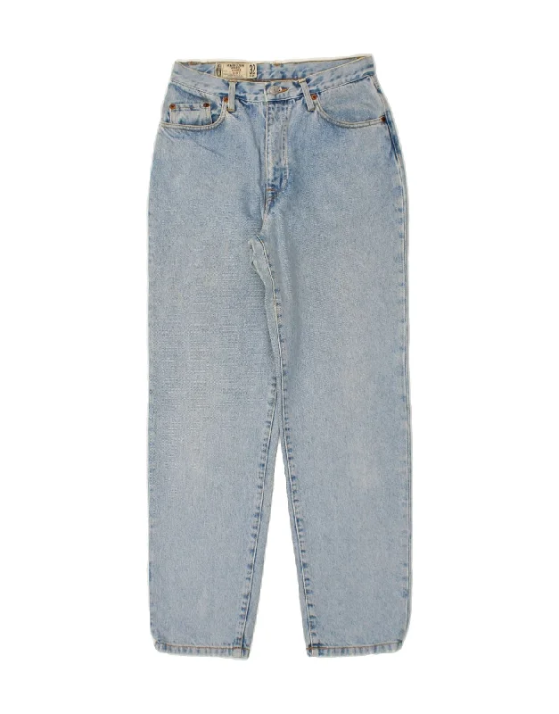 UNIFORM Womens Tapered High Waist Jeans W28 L30 Blue Cotton Trendy Colored Denim Jeans UNIFORM Womens Tapered High Waist Jeans W28 L30 Blue Cotton Trendy Colored Denim Jeans