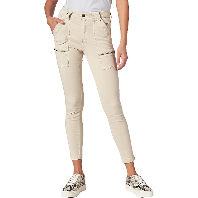Womens High Rise Zipper Skinny Jeans Comfortable Mid-Rise Jeans